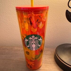 Starbucks Strawberry Tumbler with Straw